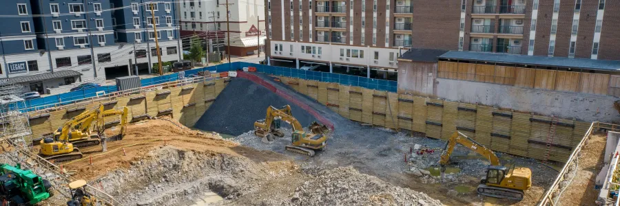 Picture of construction site in State College, PA.